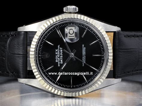 rolex datejust cinturino.acciaio bianco.e nero